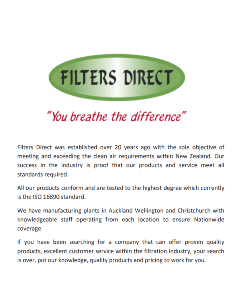 Catalogue Filters Direct High quality filters NZ owned and operated